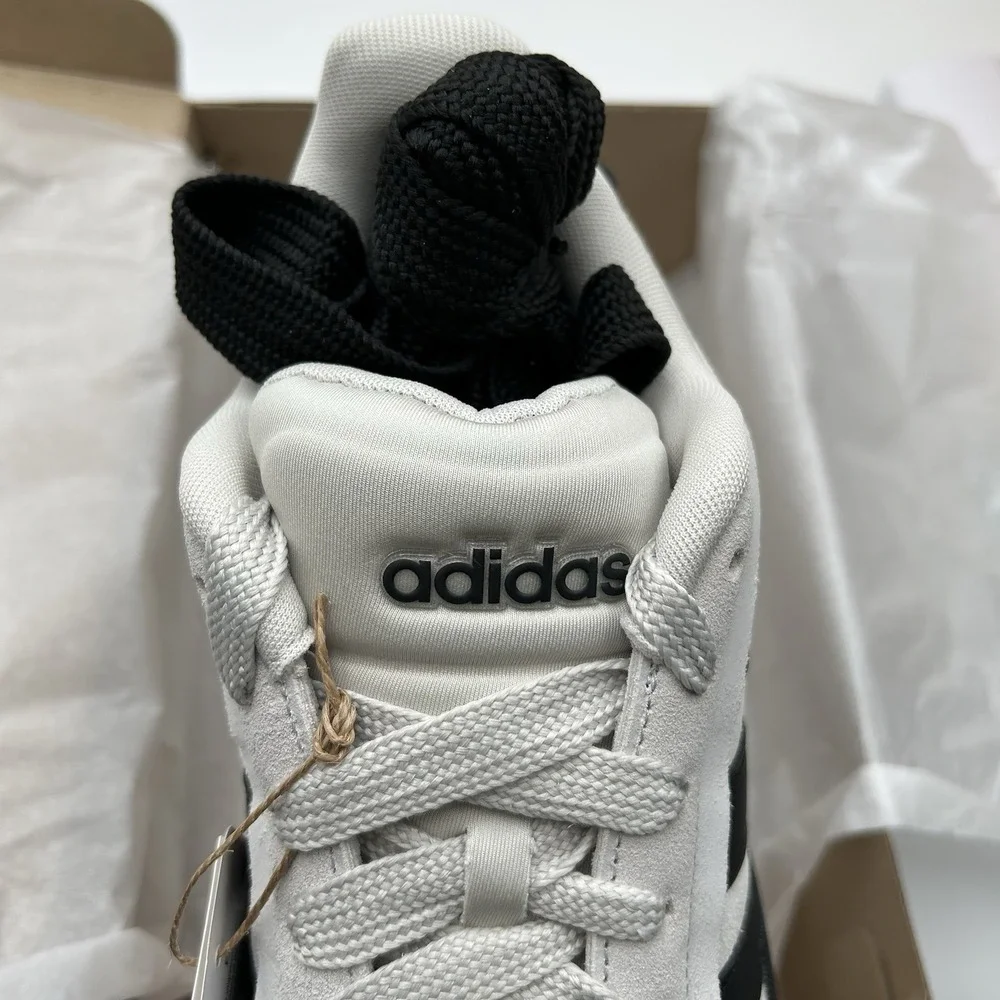Adidas Mens Grand Court Alpha‎ 00's Shoes Sz 9.5 Gray Black Retro Style Sneakers
